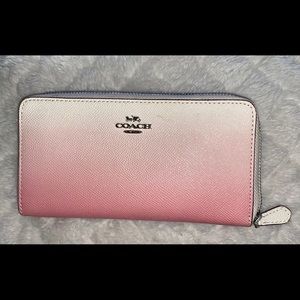 Ombré Coach Accordion Zip Wallet